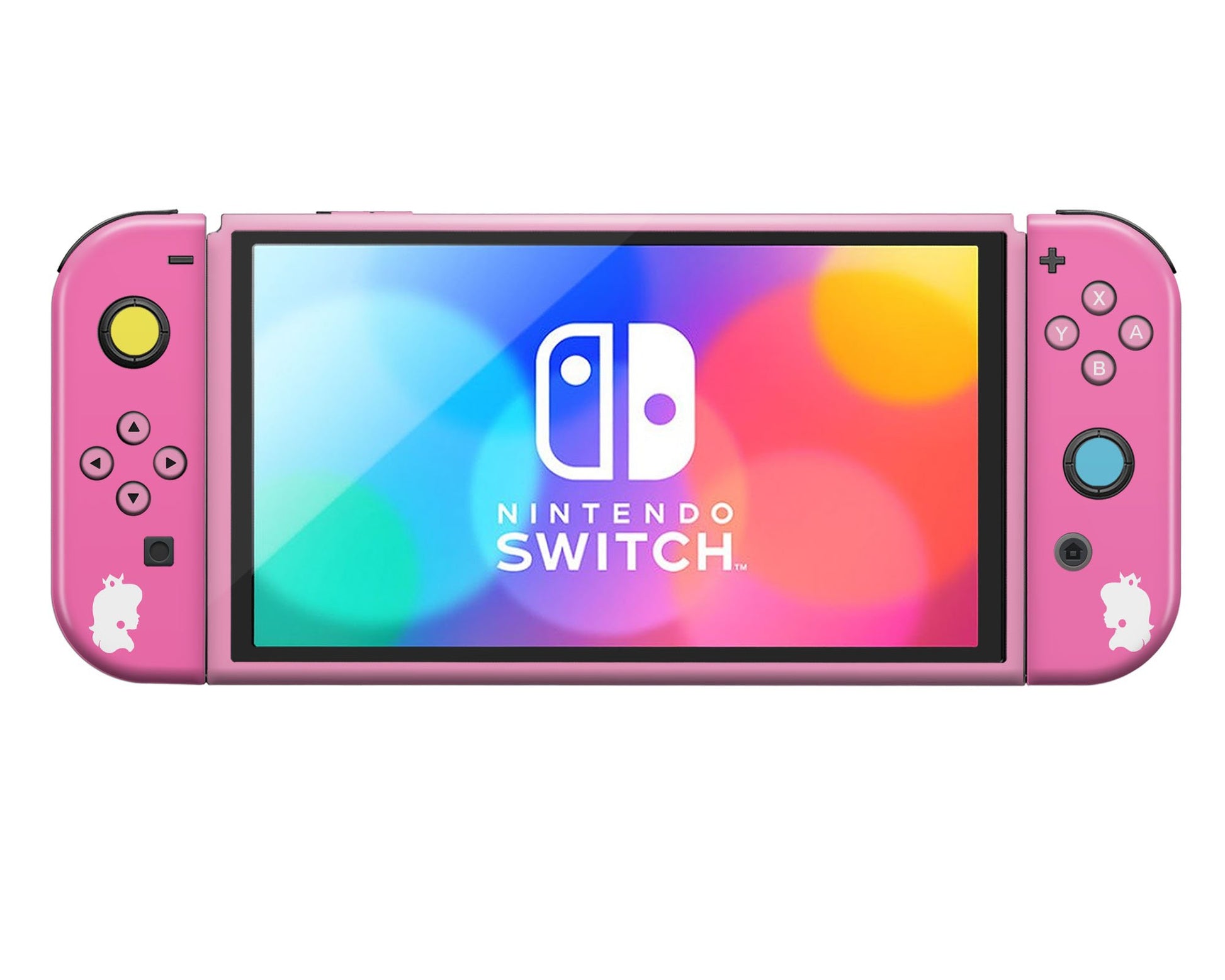 Lux Skins Nintendo Switch OLED Princess Peach Minimalist Full Set Skins - Pop Culture Mario Skin