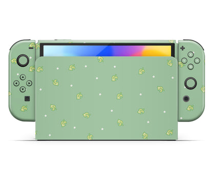 Animal Crossing Leaf Nintendo Switch OLED Skin
