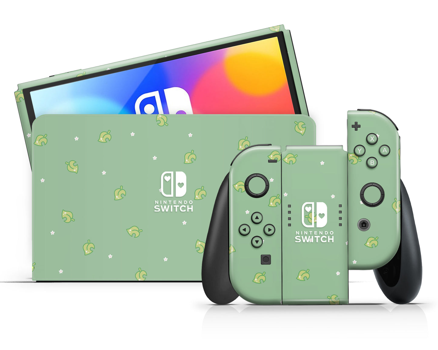 Animal Crossing Leaf Nintendo Switch OLED Skin