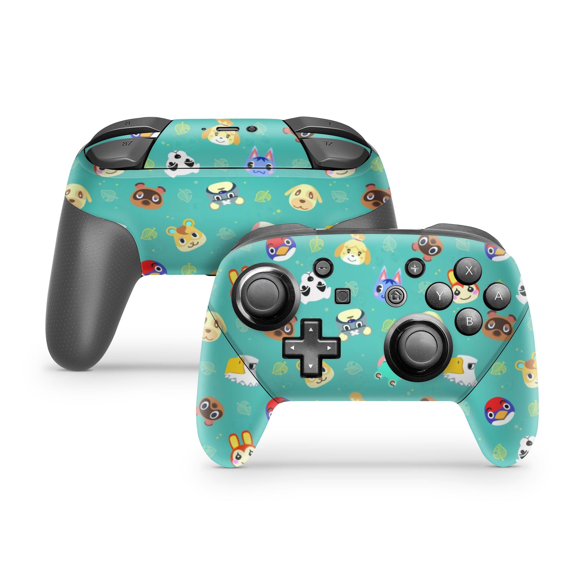 Lux Skins Nintendo Switch Pro Teal Animal Crossing CampersSkins - Pop culture Animal Crossing Skin