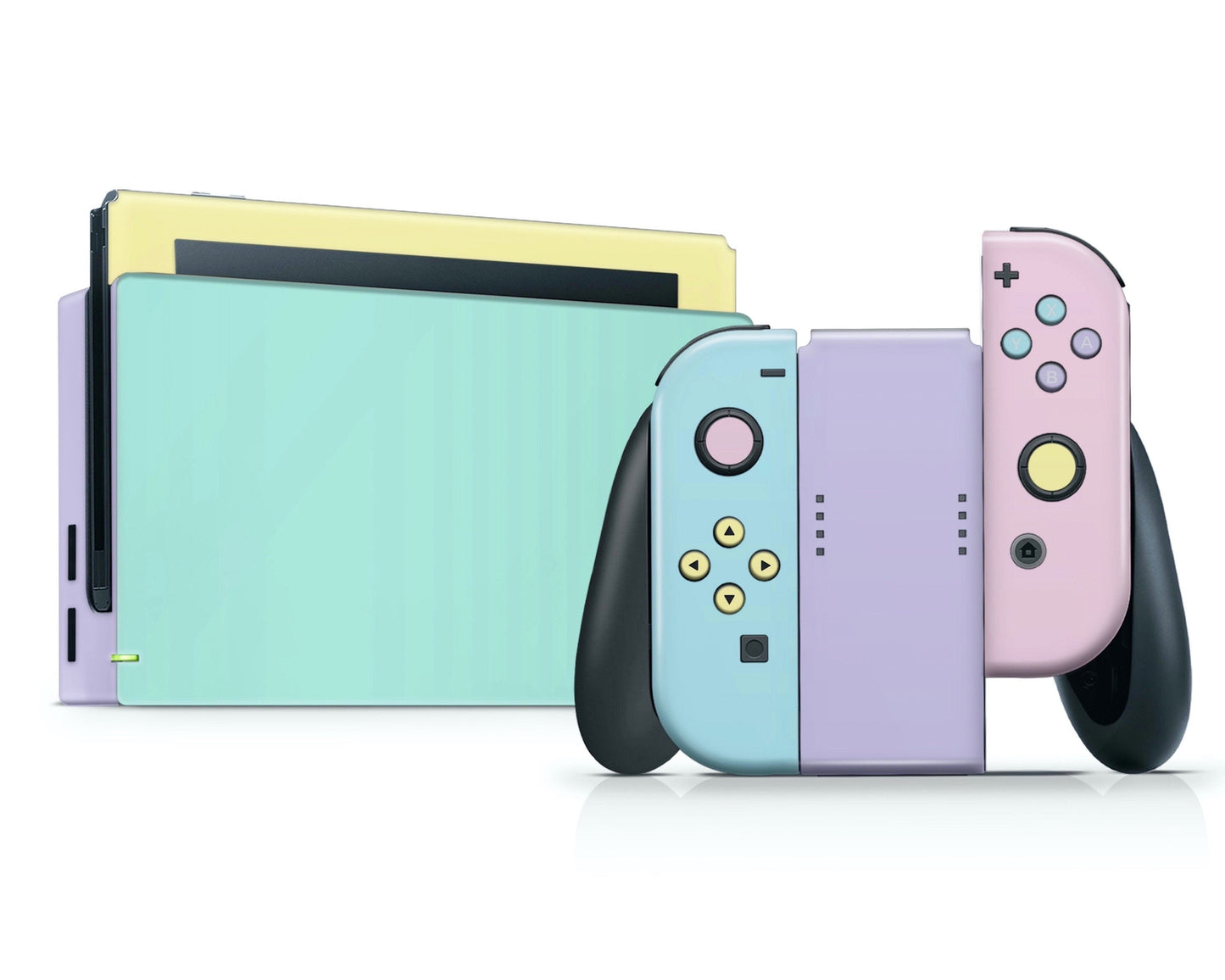 Seafoam Retro 80s Pastel Blocking Nintendo Switch Skin