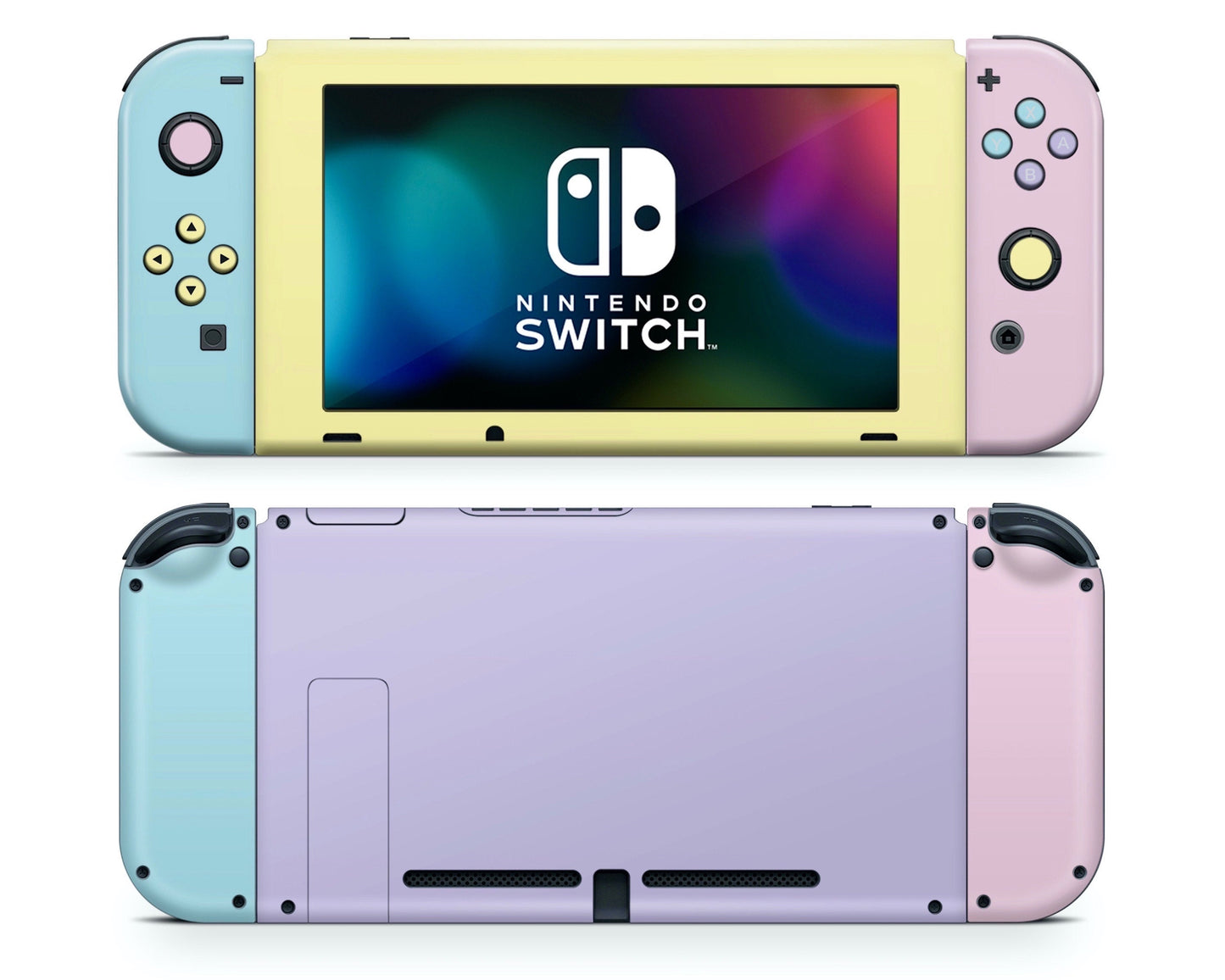 Seafoam Retro 80s Pastel Blocking Nintendo Switch Skin
