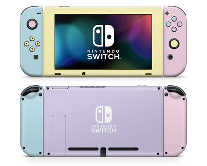 Seafoam Retro 80s Pastel Blocking Nintendo Switch Skin
