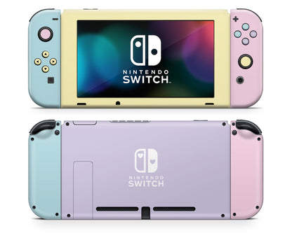 Seafoam Retro 80s Pastel Blocking Nintendo Switch Skin