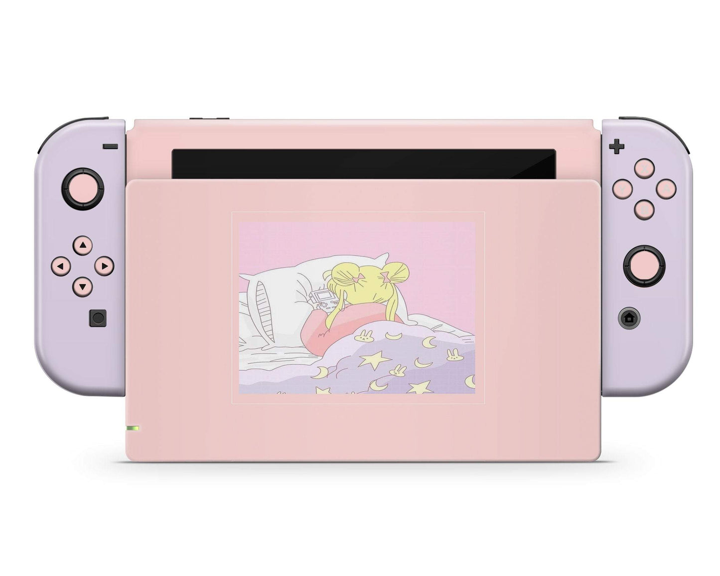 Lux Skins Nintendo Switch Sailor Moon Sleepy Gamer Girl Full Set Skins - Pop culture Sailor Moon Skin