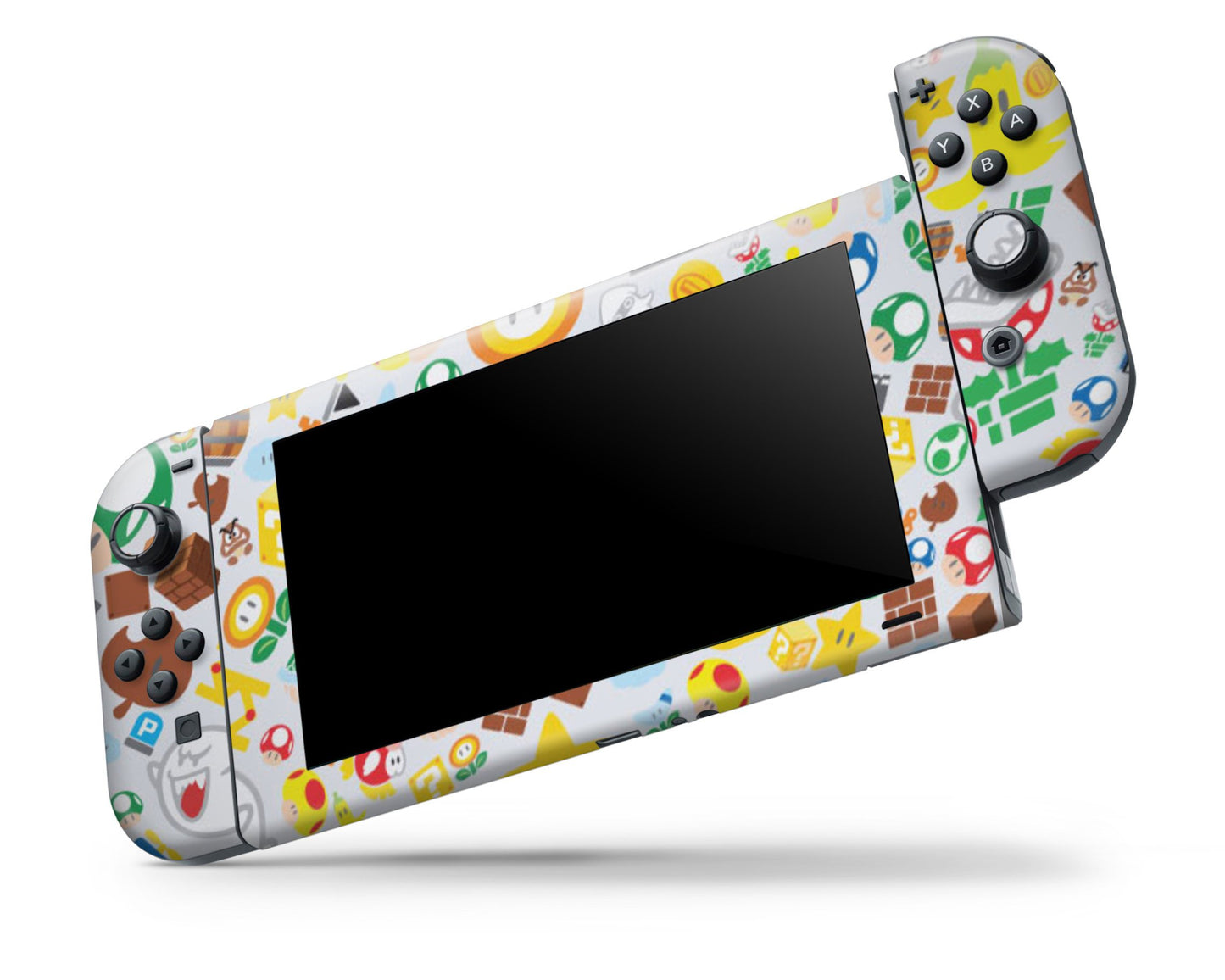 Lux Skins Nintendo Switch Super Mario Bros Pattern Full Set Skins - Pop culture Mario Skin