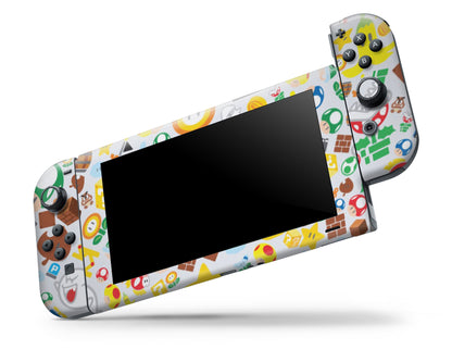 Lux Skins Nintendo Switch Super Mario Bros Pattern Full Set Skins - Pop culture Mario Skin