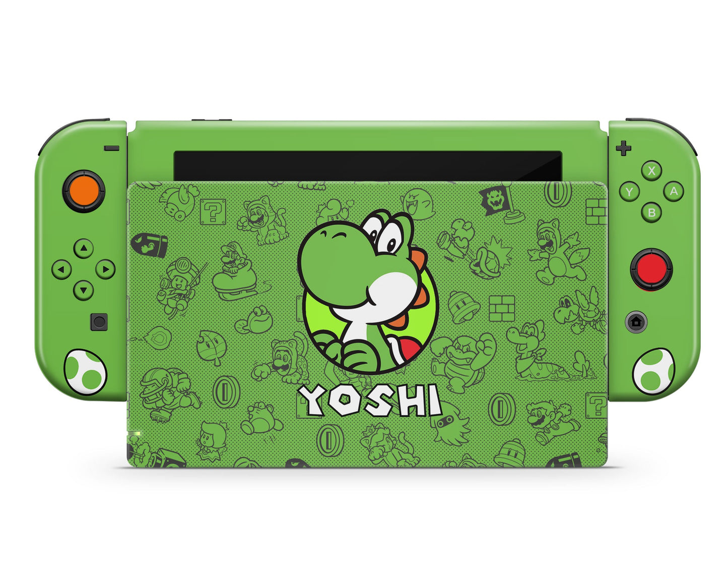 Lux Skins Nintendo Switch Yoshi Minimalist Full Set Skins - Pop Culture Mario Skin