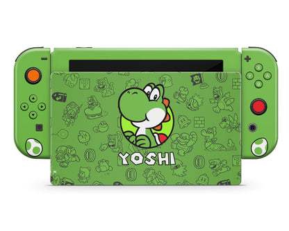 Lux Skins Nintendo Switch Yoshi Minimalist Full Set Skins - Pop Culture Mario Skin