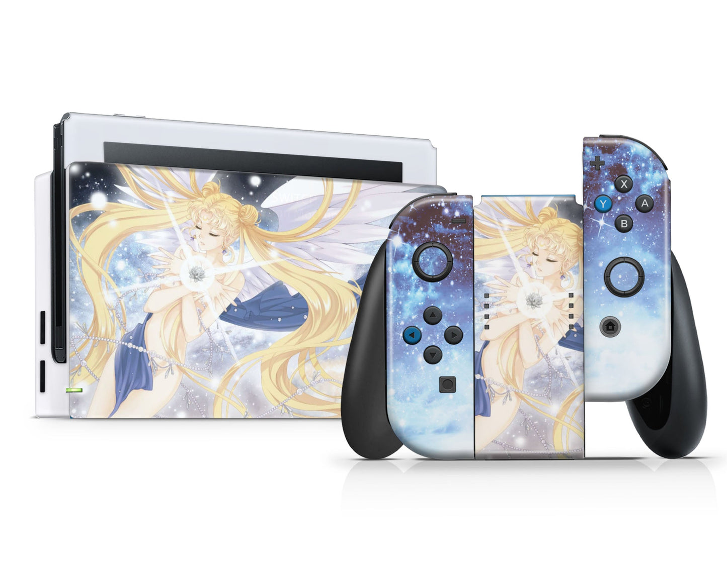 Lux Skins Nintendo Switch Sailor Moon Artistic Blue Full Set Skins - Pop culture Sailor Moon Skin