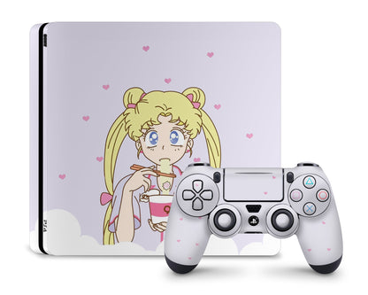 Lux Skins PS4 Sailor Moon Ramen Pastel Purple PS4 Skins - Pop culture Sailor Moon Skin