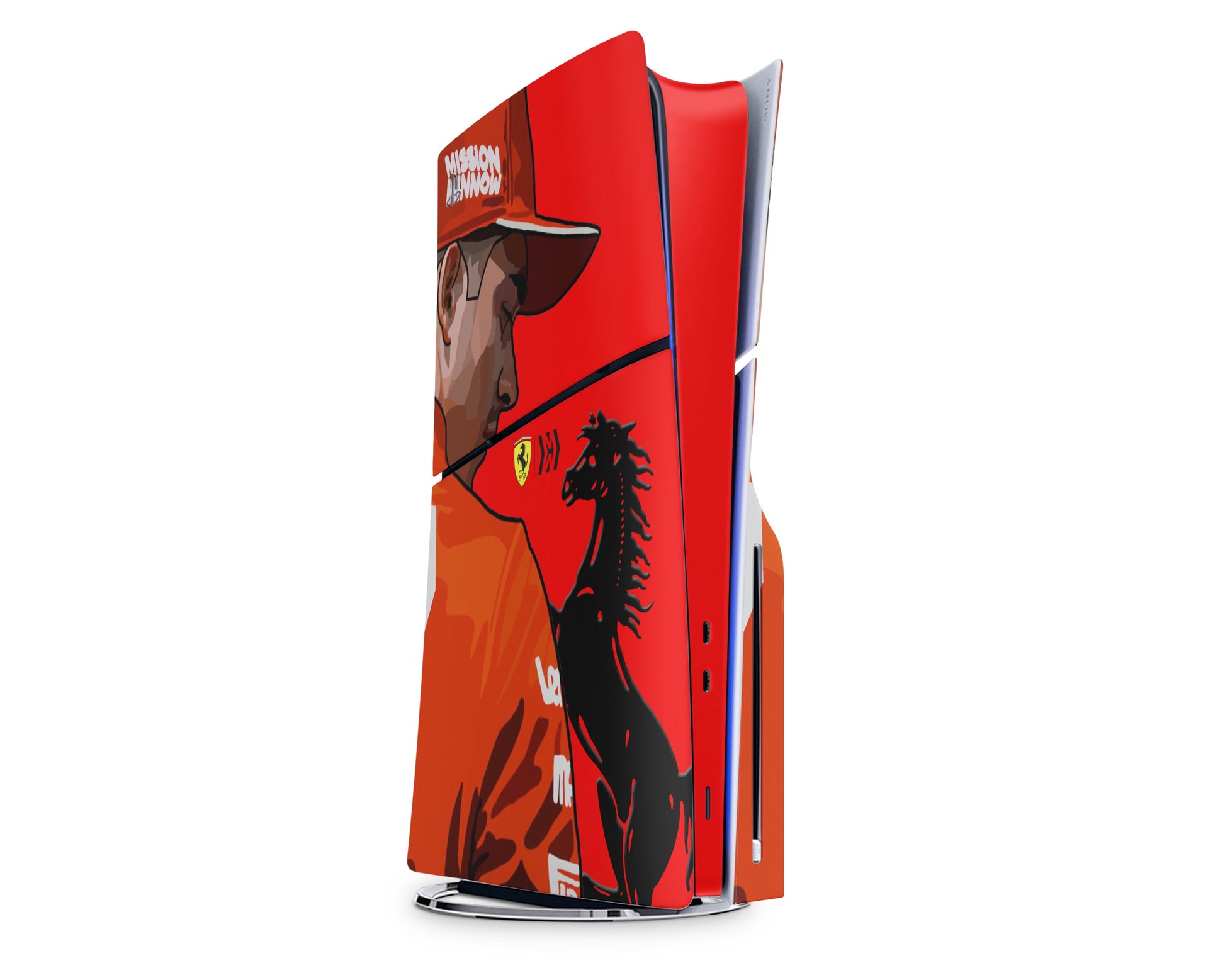 Lux Skins PS5 Slim Charles Leclerc F1 Ferrari PS5 Slim Skins - Sports Formula 1 Skin