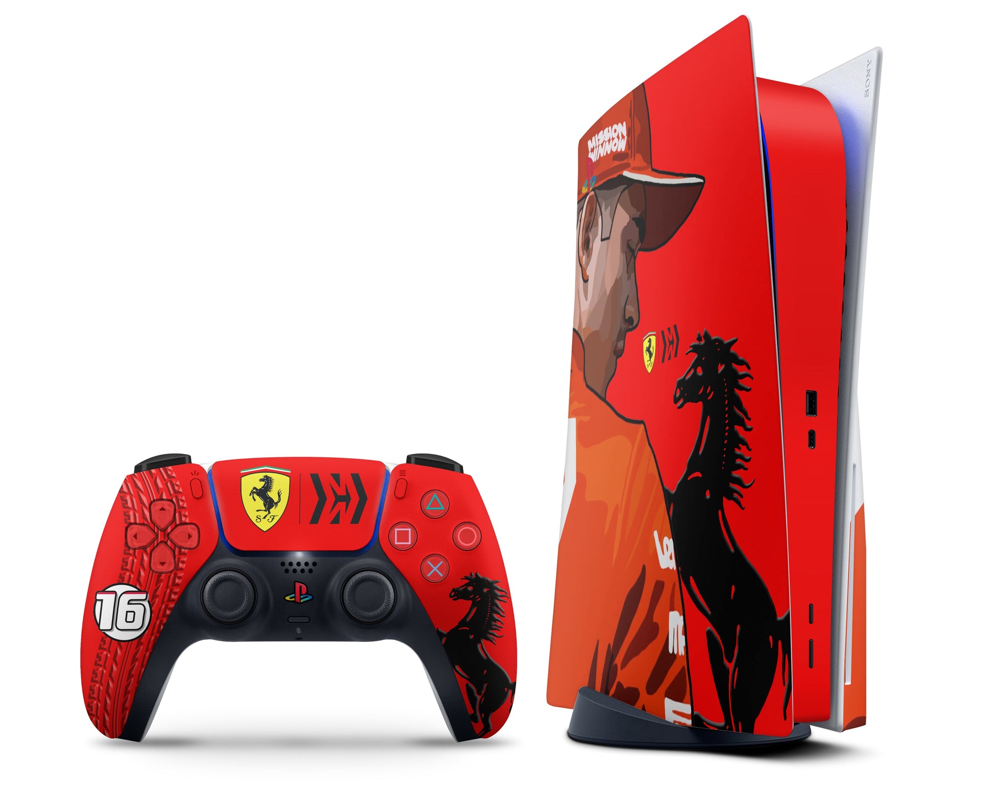 Lux Skins PS5 Charles Lecler F1 Ferrari PS5 Skins - Sports Formula 1 Skin