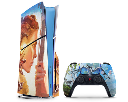 Lux Skins PS5 Slim Horizon Forbidden West PS5 Slim Skins - Pop culture  Skin