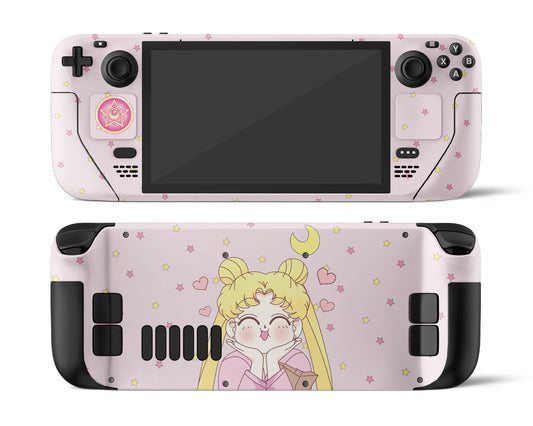 Lux Skins Steam Deck Sailor Moon Kawaii Hearts Full Set Skins - Pop culture Sailor Moon Skin