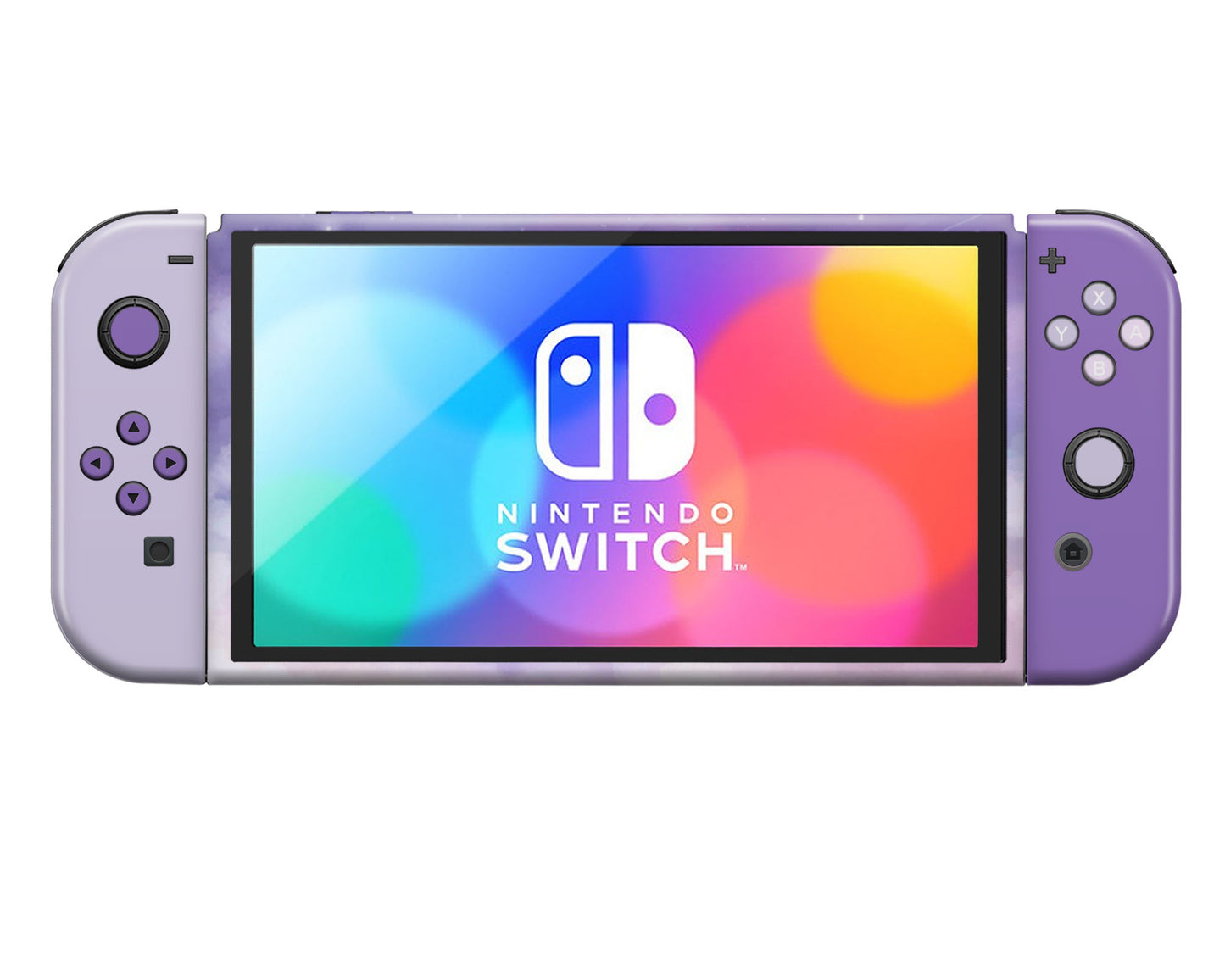 Misty Lavender Clouds Nintendo Switch OLED Skin