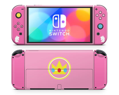 Princess Peach Minimalist Nintendo Switch OLED Skin
